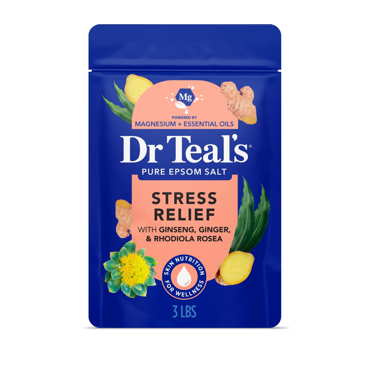 Dr Teal's Epsom Salt Magnesium Soak, Stress Relief with Essential Oils, 3 lbs Beauty and Personal Care Dr Teal's Default Title