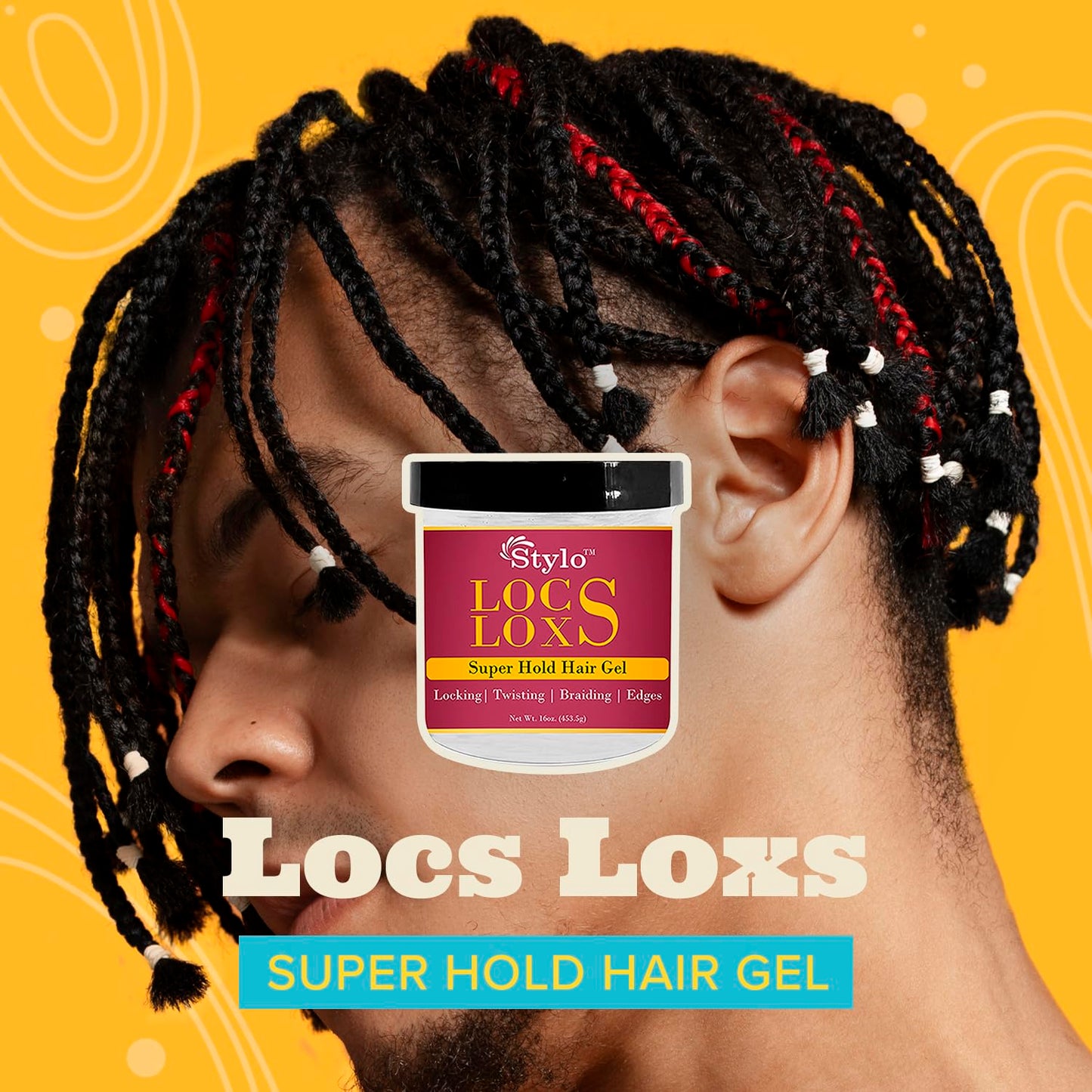 J. AMILA Styling Gel, 16oz - High Hold Loc Gel for Dreads and Braids, Locking, Twisting, and Braiding Hair Gel, Nourishing Vitamin B5 and Aloe Vera Beauty & Personal Care J. AMILA