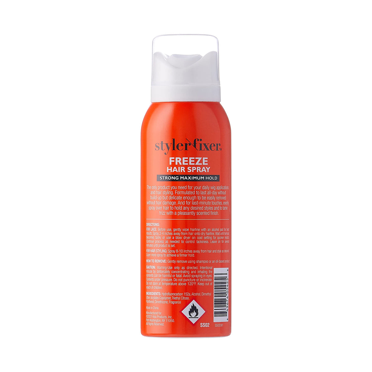 Red by Kiss Styler Fixer Freeze Hair Spray Strong Maximum Hold 2-In-1 Lace Glue and Styling 2oz Beauty & Personal Care Red by Kiss