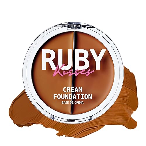 Ruby Kisses 3D Face Creator Cream Foundation & Concealer, 12 Hours Long Lasting, Medium to Full Coverage, Non-Greasy, Ideal for Makeup & Contour Beauty & Personal Care Ruby Kisses