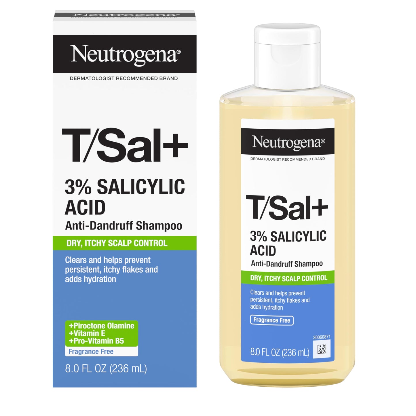 Neutrogena T/Sal+ Anti-Dandruff Shampoo with 3% Salicylic Acid, Clears Persistent Itchy Flakes and Adds Hydration to Scalp. With Piroctone Olamine Beauty & Personal Care Neutrogena