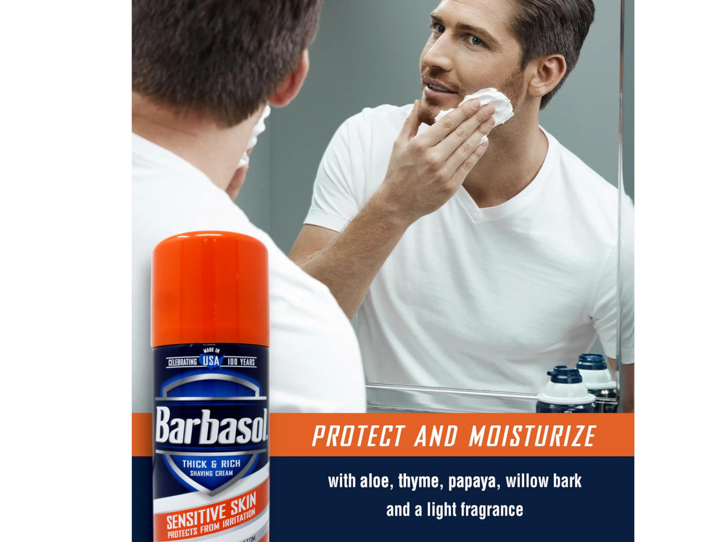 Barbasol Shave Cream 7 Ounce (Sensitive Skin, Pack of 3) Beauty & Personal Care Barbasol