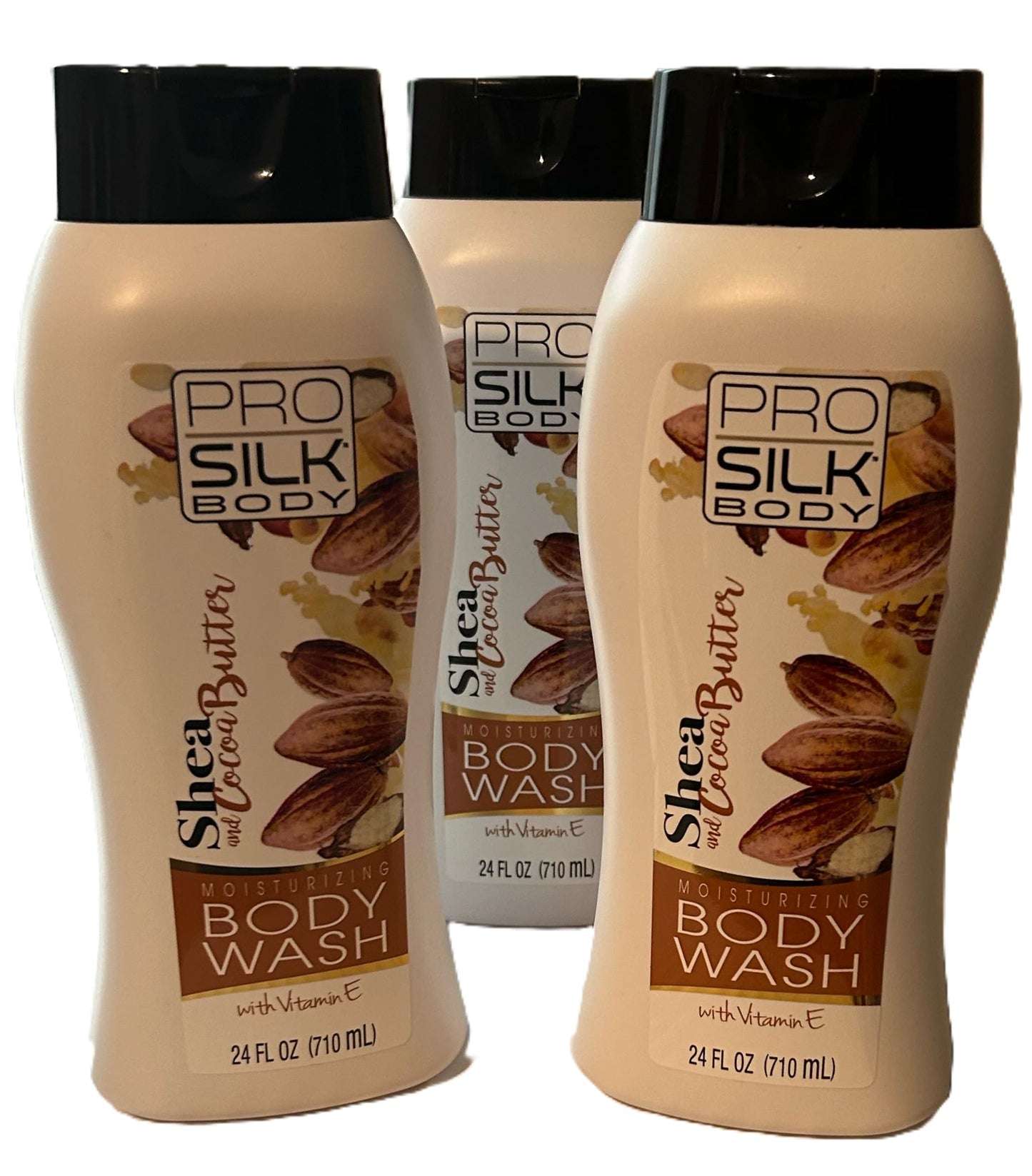 PRO SILK BODY Shea + Cocoa Butter Body Wash (3 EA 24 Oz) Beauty & Personal Care PRO SILK BODY