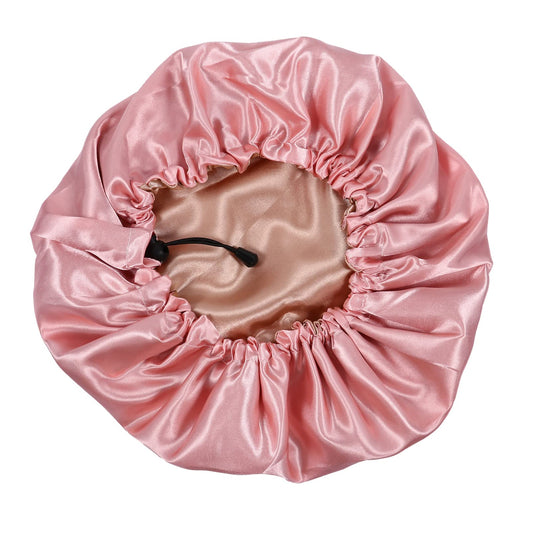 Uonlytech Adjustable Satin Shower Cap Double Night Sleeping Cap for Women Hair Salon Bathing Hat Comfortable Fit for All Hair Types for Use Beauty and Personal Care Uonlytech