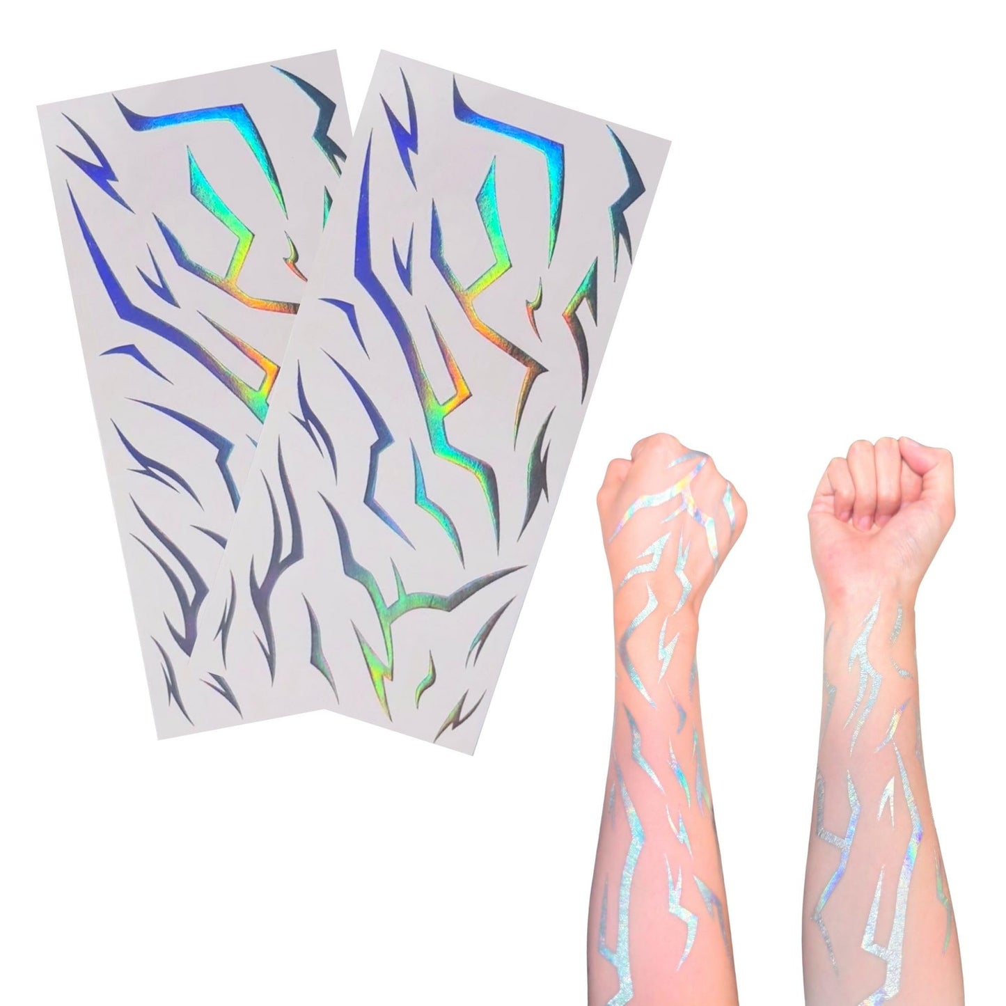 Vagilelf 50 Pieces K-Style Demon Mark Tattoos for Theme Party Decorations, 2 Sheets Dark Concept Makeup Stickers, Mystic Hunter Symbols for Anime Beauty and Personal Care Vagilelf