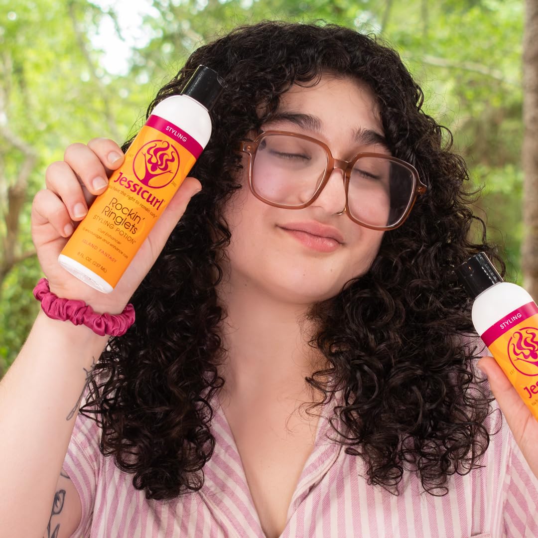 Jessicurl, Rockin' Ringlets Styling Potion, Island Fantasy, 2 Fl oz. Curl Enhancer with Flaxseed Extract, Curl Defining Styler for Curly Hair Beauty & Personal Care Jessicurl