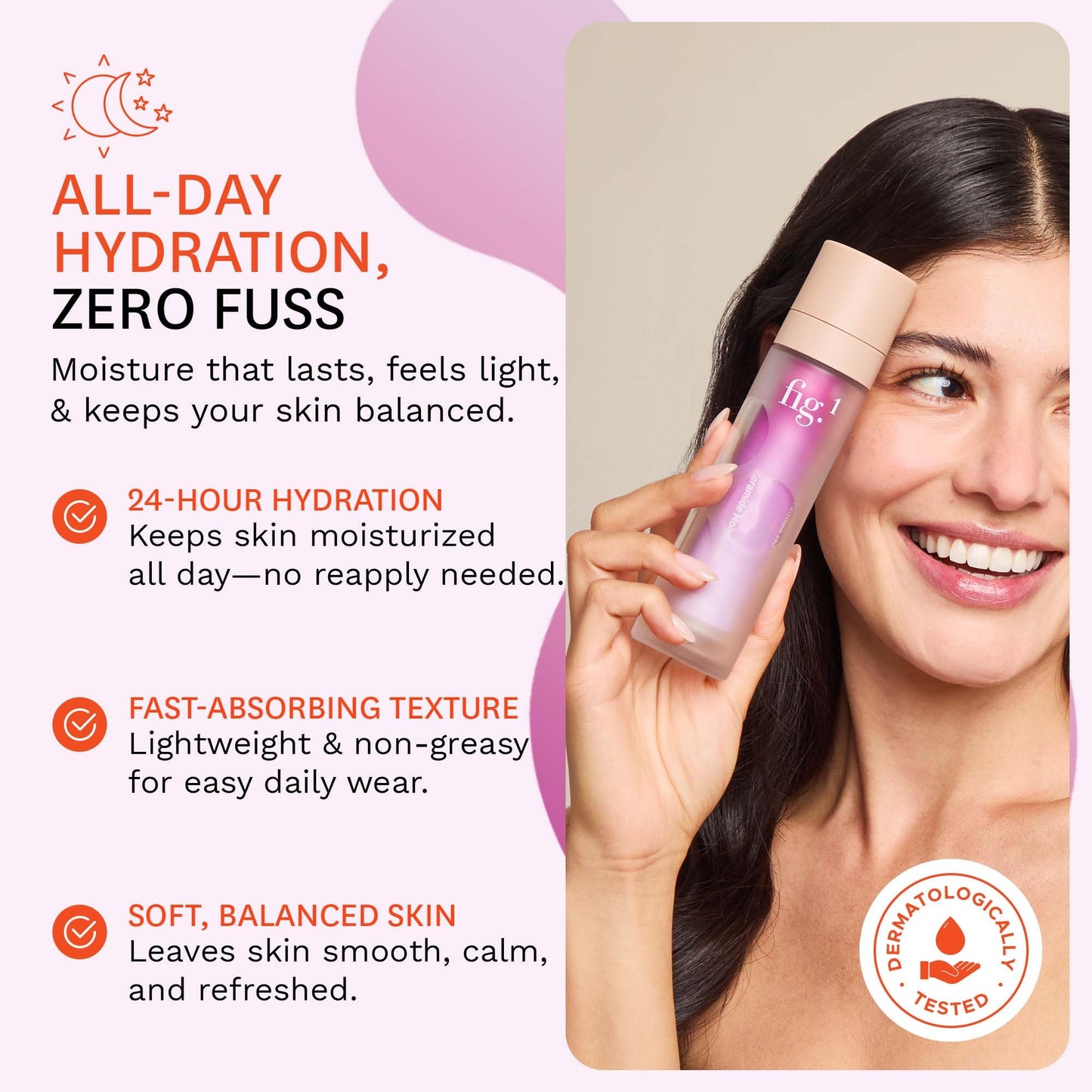 Fig.1 Ceramide Face Moisturizer for Women | Hydrating Daily Facial Moisturizer with Peptides, Hyaluronic Acid & Squalane | Lightweight Beauty & Personal Care Fig.1