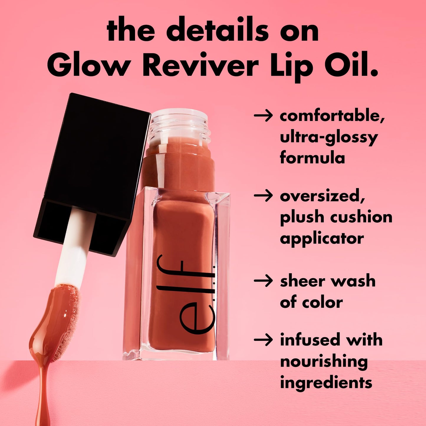 e.l.f. Glow Reviver Lip Oil, Nourishing Tinted Lip Oil For A High-shine Finish, Infused With Jojoba Oil, Vegan & Cruelty-free, Money Mauve Beauty & Personal Care e.l.f.