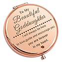 Goddaughter Gifts from Godmother Inspirational Birthday Gifts for Her Christian Compact Makeup Mirror to My Goddaughter Pocket Folding Makeup Mirror Beauty & Personal Care Gevody