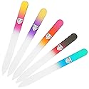 Bona Fide Beauty Czech Glass File Set - 5 Piece Crystal Nail Files (Multicolor). Reusable Bulk Nail Files from The EU. Beauty & Personal Care BONA FIDE BEAUTY