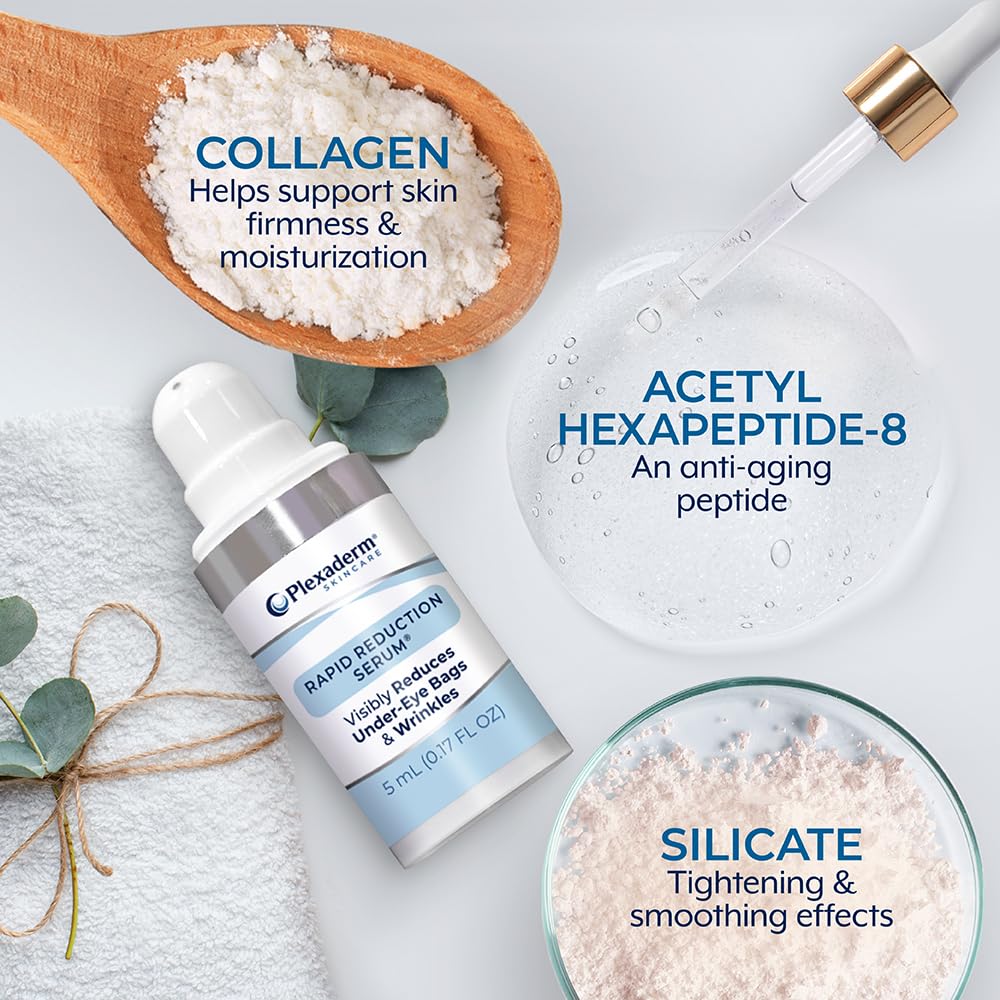 Plexaderm Rapid Reduction Eye Serum - Visibly Reduces Under-Eye Bags, Wrinkles, Dark Circles, Fine Lines & Crow's Feet Instantly, Anti Aging Wrinkle Beauty & Personal Care Plexaderm