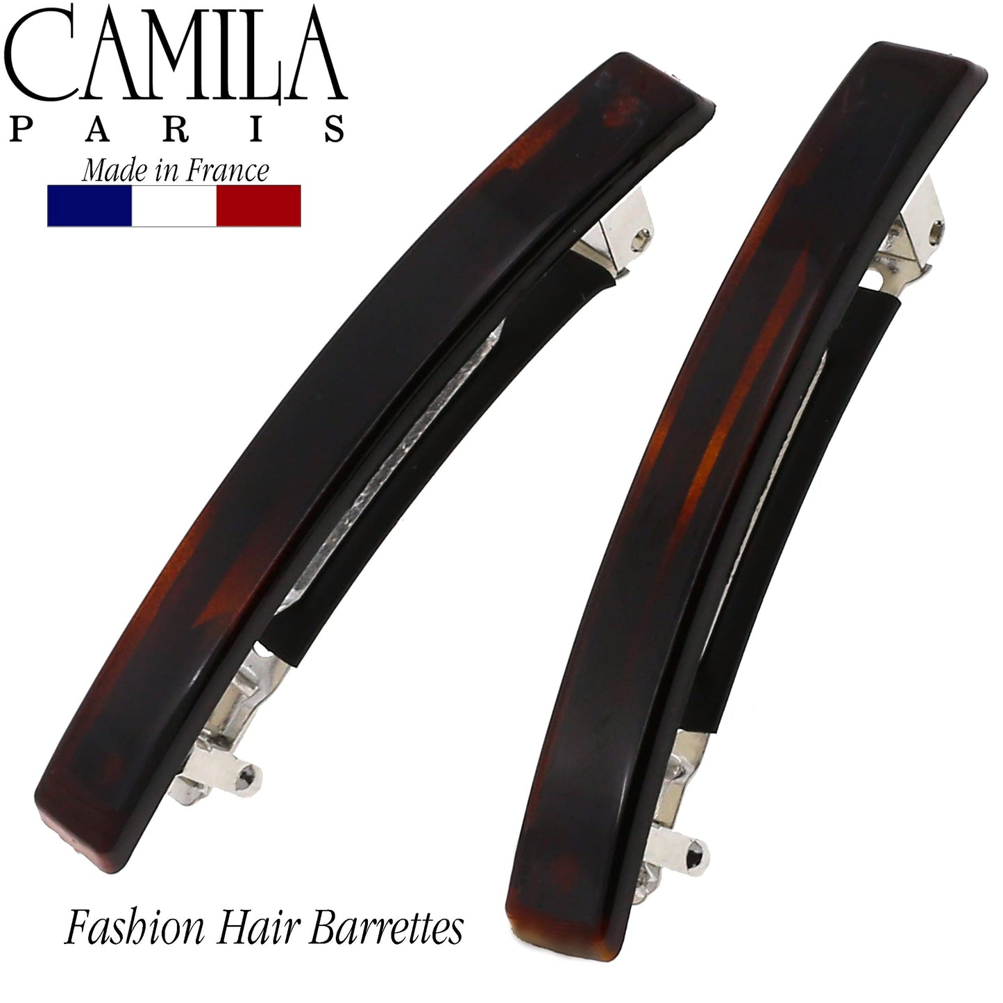 Camila Paris AD1/2 French Hair Barrette Clip for Girls, Set of 2 Rubberized Metal Clasp Strong Hold Grip Hair Clips for Women, No Slip Durable Styling Beauty & Personal Care Camila