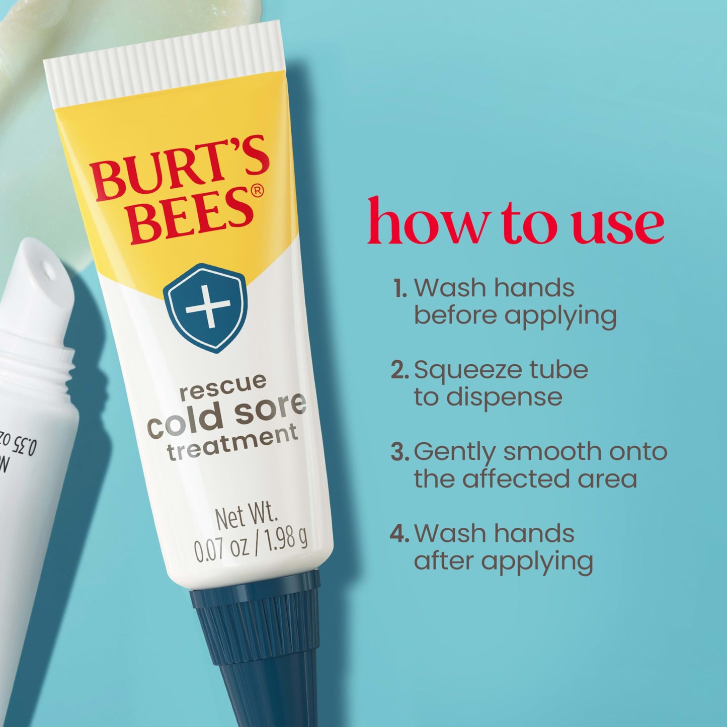 Burt's Bees Cold Sore Treatment and Medicated Lip Balm, With Menthol and Eucalyptus Oil, Natural Origin Skincare, 2 Tubes, 0.07 oz./0.15 oz. Beauty and Personal Care Burt's Bees