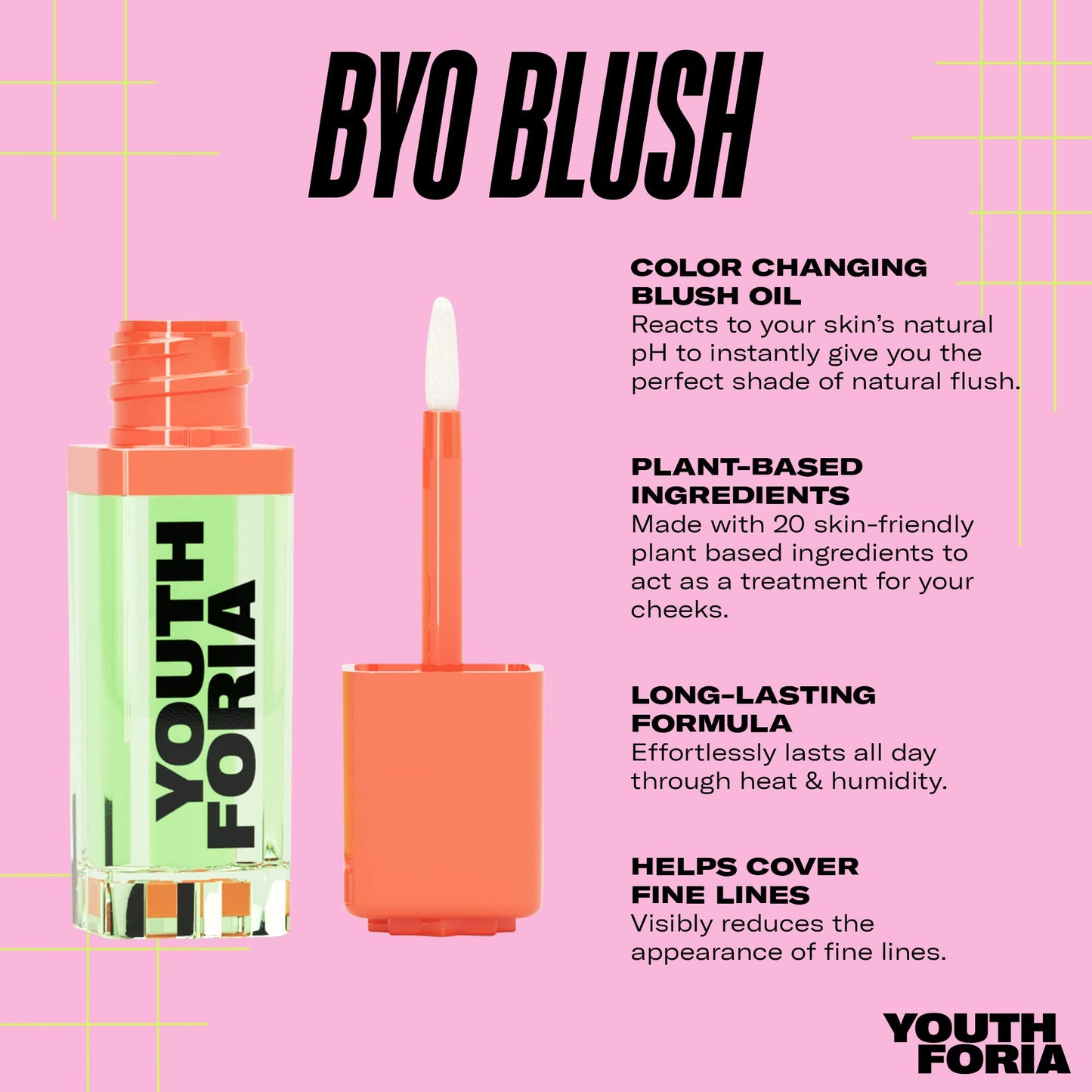 Youthforia BYO Blush, Color Changing Blush Oil, Reacts To Skin’s Natural pH For Your Instant Perfect Shade, Blendable Formula, Vegan & Cruelty-Free Beauty & Personal Care Youthforia