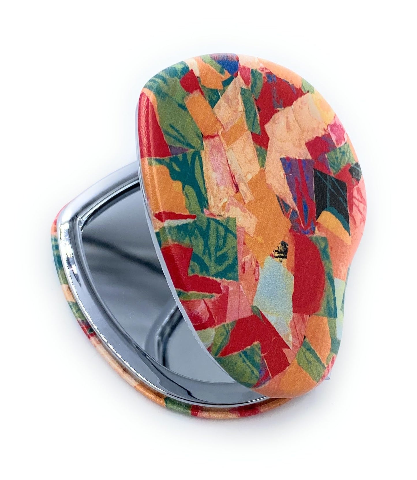 Aeisage Compact Mirror Heart Shape Pocket Mirror Floral Purse Mirror Small Travel Mirror Abstractive Art Print Meaningful Gift for Women Beauty & Personal Care Aeisage