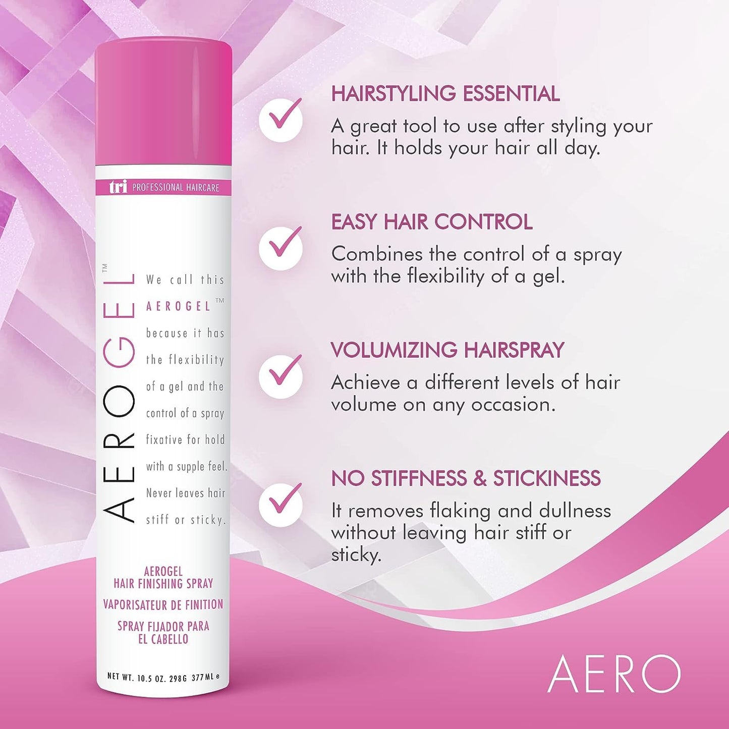 TRI Design Aerogel Finishing Spray - Flexible & Controllable Hairspray for Women and Men, For Hair Styling with a Firm and Extra Hold & Supple Feel Beauty & Personal Care TRIDESIGN