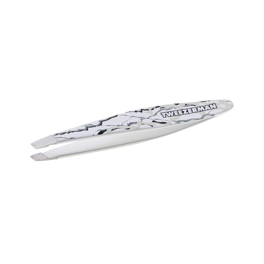 Tweezerman Mini Slant Tweezer - Tweezers For Eyebrows, Travel Tweezers For Eyebrows, Facial Hair, Ingrown Hair (Marble) Beauty and Personal Care Tweezerman