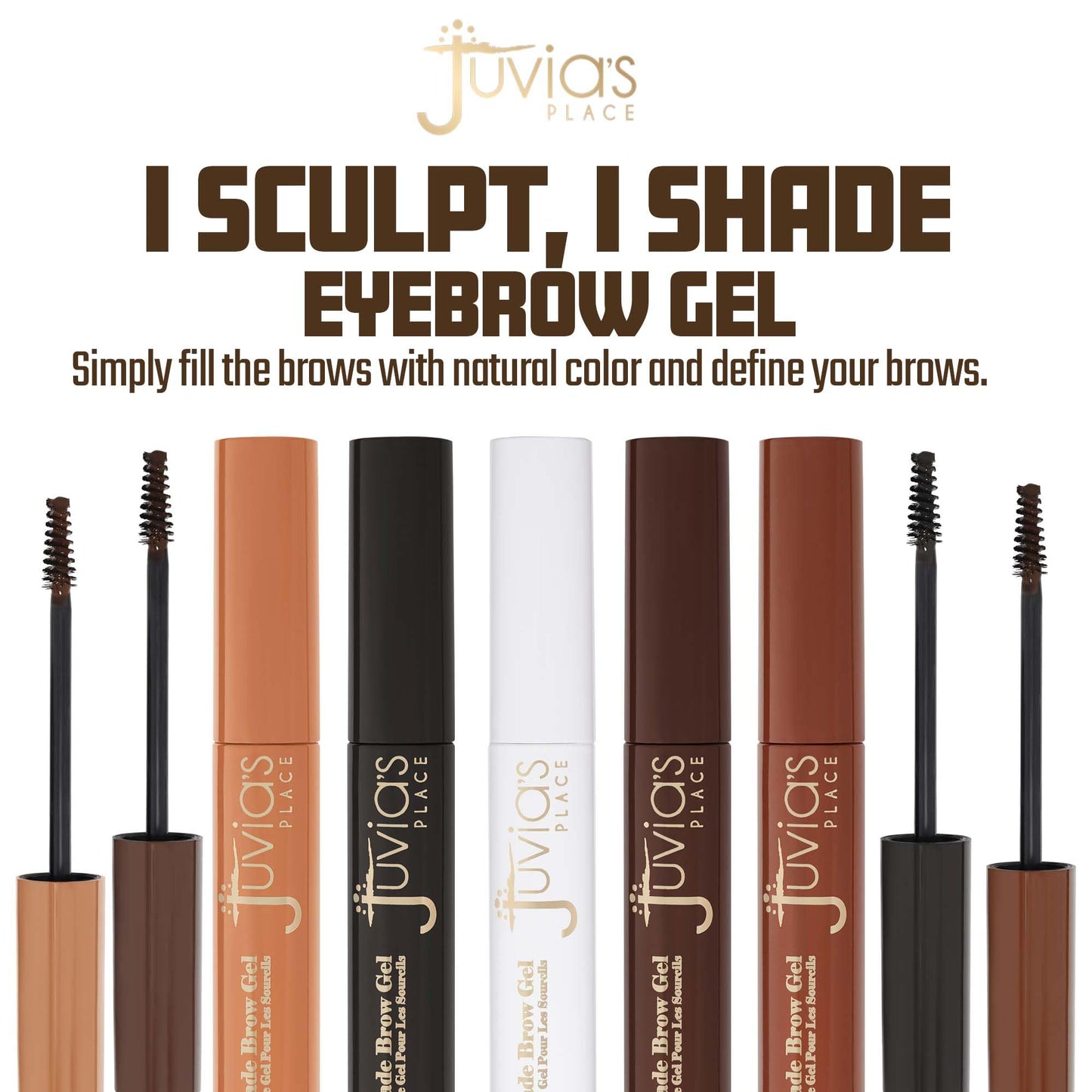 Juvia's Place iSculpt, iShade Eyebrow Gel - Dark Brown, Waterproof Gel for Eyebrows, Brows Enhancer Makeup, Brows Filler makeup, Tinted Brow… Beauty & Personal Care Juvia's Place