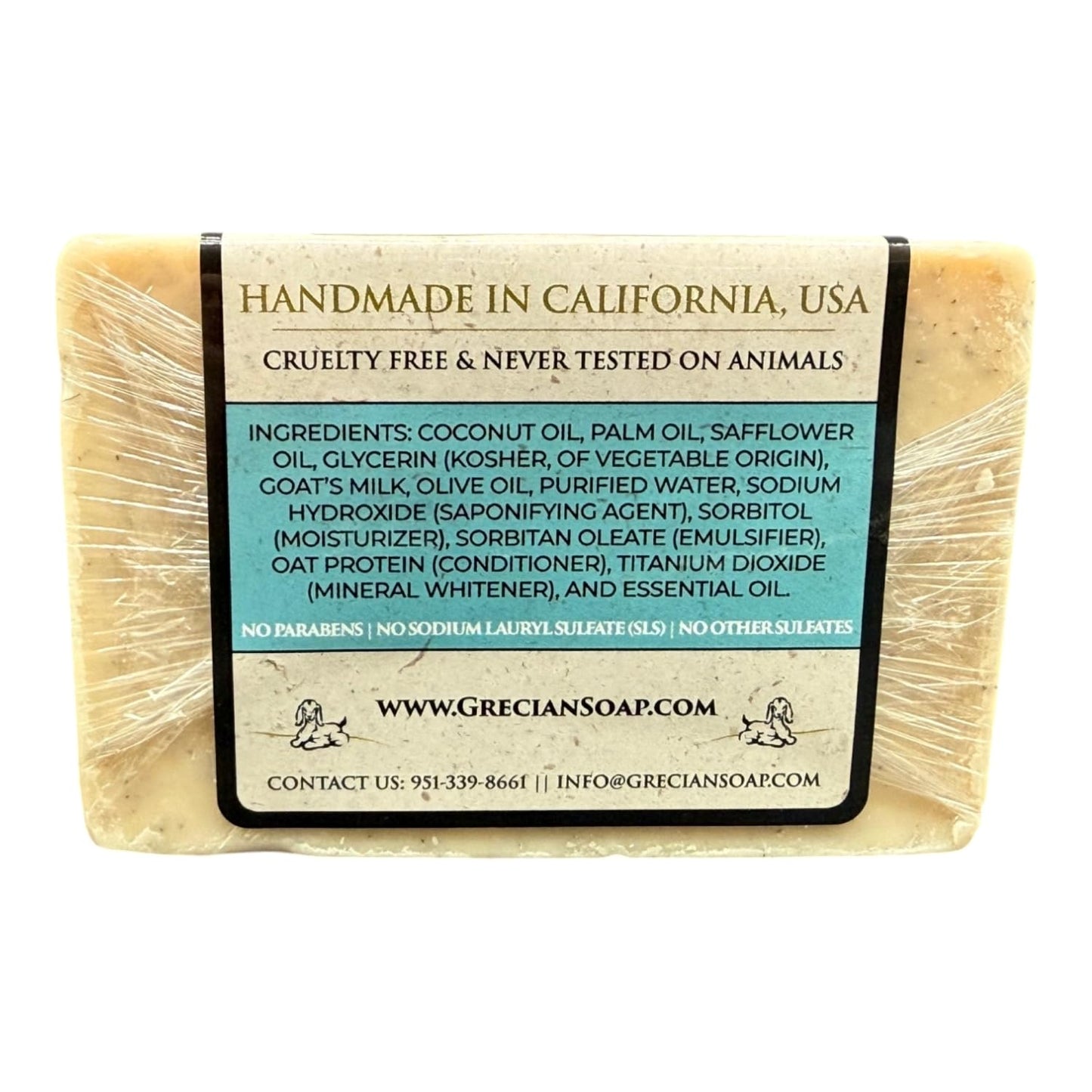 The Grecian Soap Company Clean Beauty Goat's Milk & Olive Oil Bar Soap in Vanilla Bergamot - Pack of 2 6oz All-Natural Scented Bars for Women & Men Beauty & Personal Care The Grecian Soap Company
