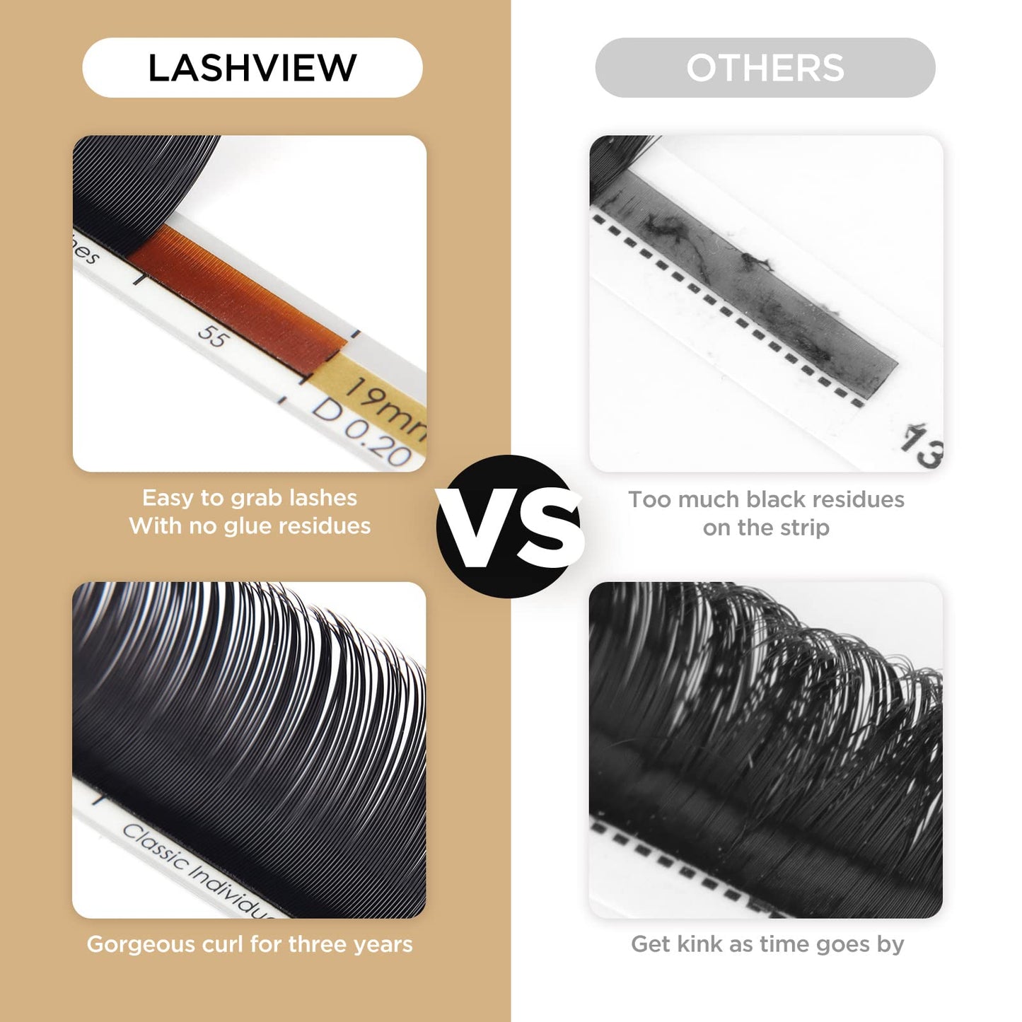 LASHVIEW Eyelash Extensions,Individual Lashes,0.15 Thickness C Curl 13mm, Premium Single &Classic Lashes,Natural Semi Permanent Eyelashes, Lashes,Soft Beauty & Personal Care LASHVIEW