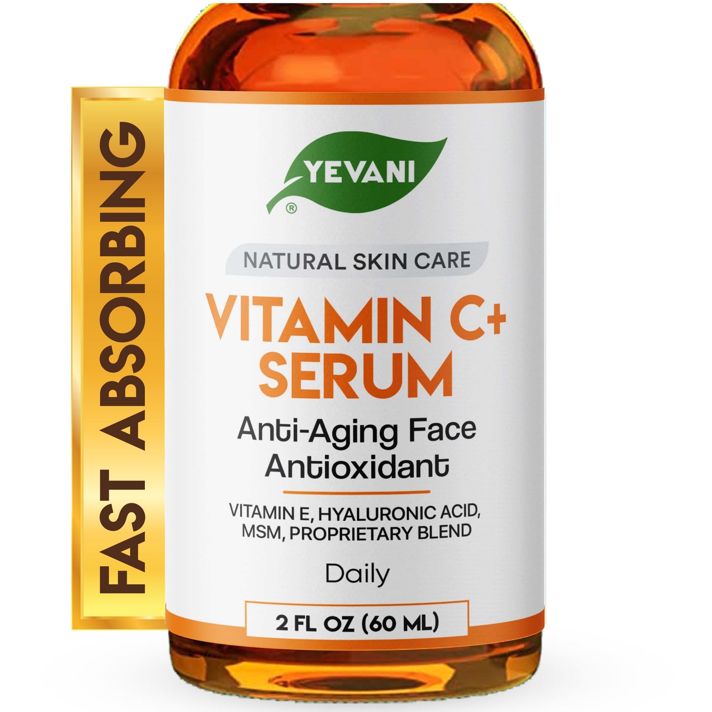 YEVANI 100% Pure Vitamin C Serum for Face with Hyaluronic Acid, Eye Area, Dark Spots, Anti Aging, Hydrating Skin Care with Vitamin E, Aloe Vera Beauty & Personal Care YEVANI