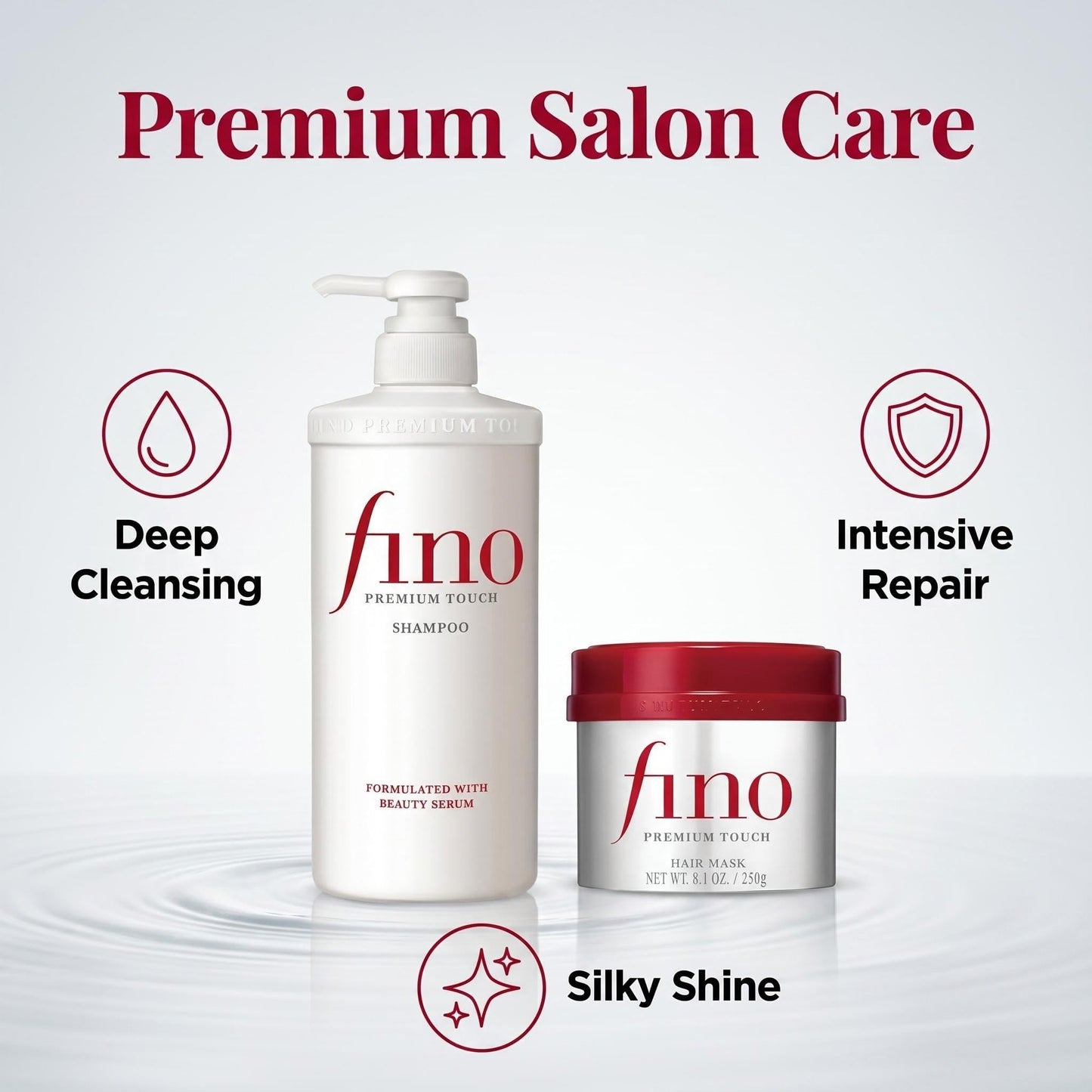 TJ SIGNATURE Fino Premium Touch Shampoo & Hair Mask Set, Royal Jelly Deep Repair & Intensive Hydrating Treatment for Frizzy, Dry, Damaged Hair Beauty & Personal Care TJ SIGNATURE