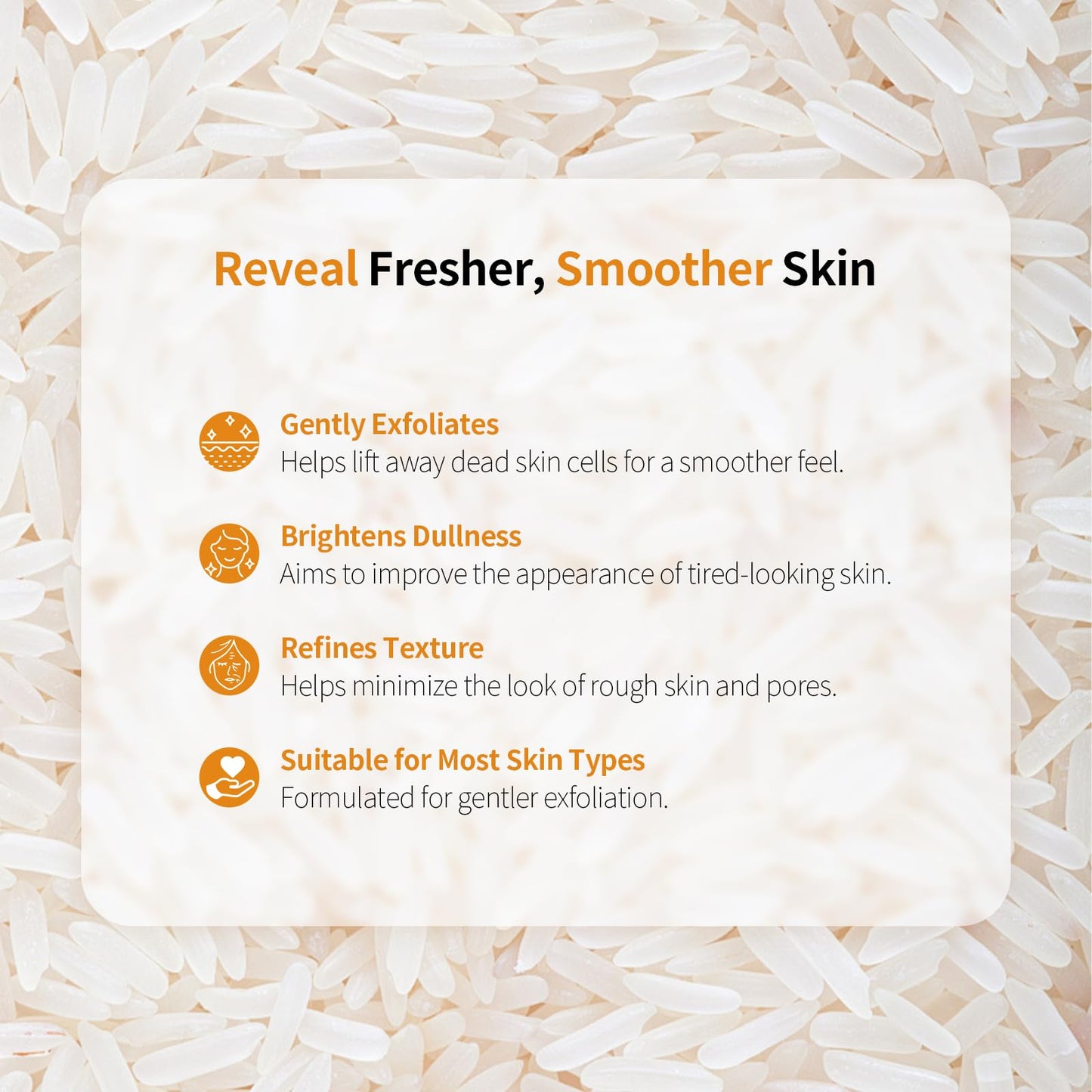 Exfoliant Rice Ampoule 2.7 fl oz, Gentle Peeling Exfoliating Face Wash for All Skin Types, BHA Salicylic Acid Exfoliator, Dead Skin Remover with Rice Beauty & Personal Care Santymo