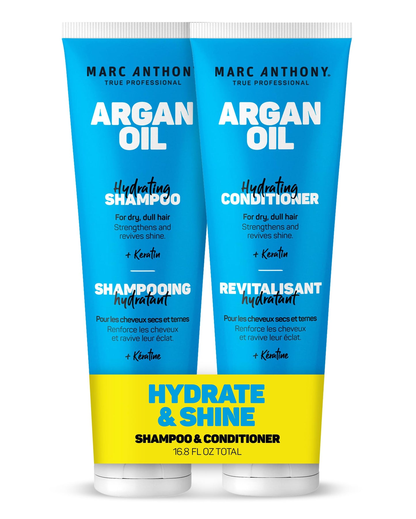 Marc Anthony Argan Oil Shampoo & Conditioner Set with Keratin - Moisturizing & Hydrating for Dry, Dull Hair - Repairs, Strengthens & Revives Shine Beauty & Personal Care Marc Anthony