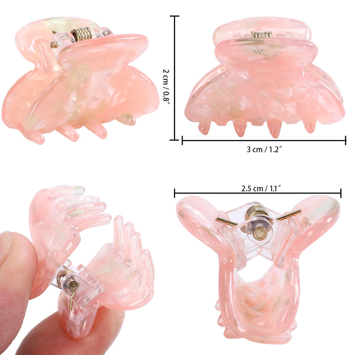 Claw Jaw Clips 12PCS Small for Thin Hair Styling Accessories Classic Clamp for Women Girls (Sequins) Beauty & Personal Care Molans