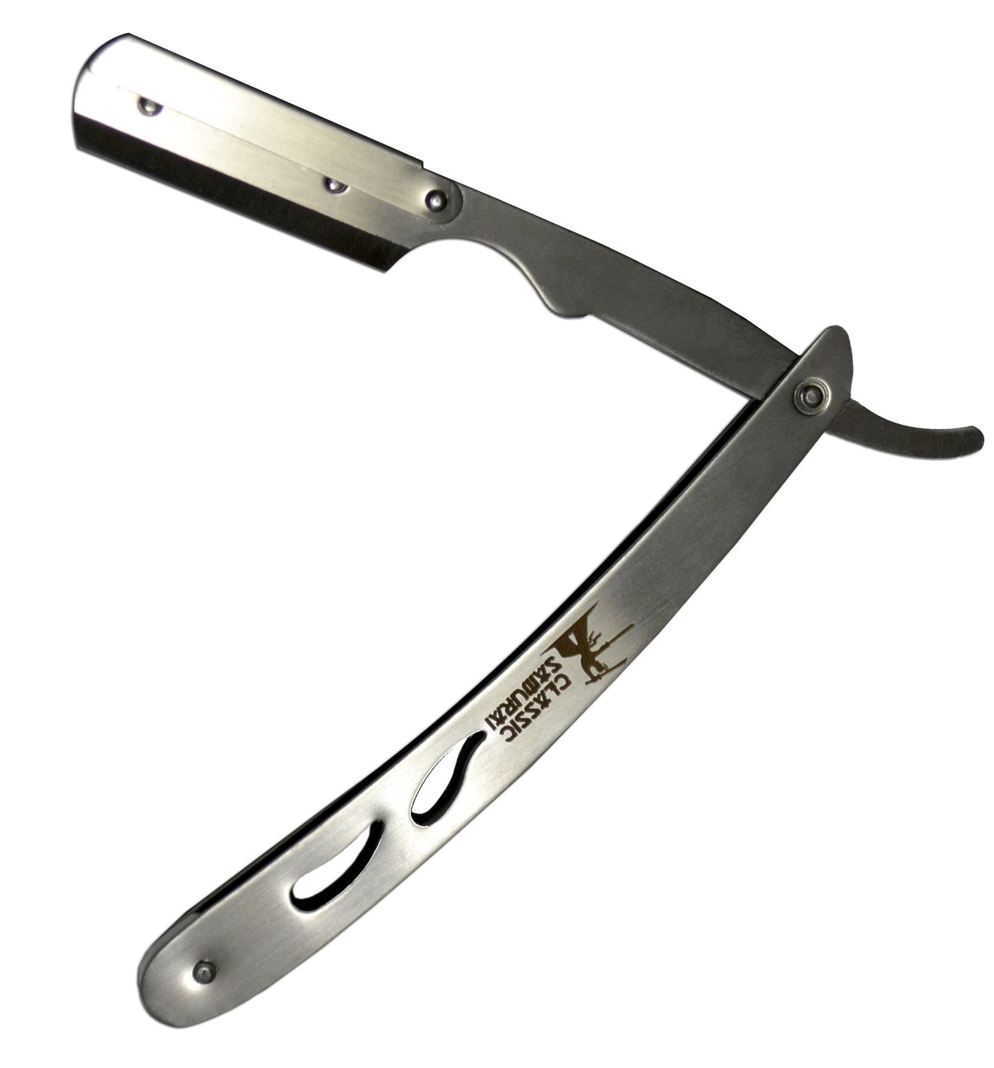 Classic Samurai CS-102 Stainless Steel Professional Barber Straight Edge Razor with 100 Lord Single Edge Razor Blades (Silver Metal) Beauty and Personal Care Classic Samurai
