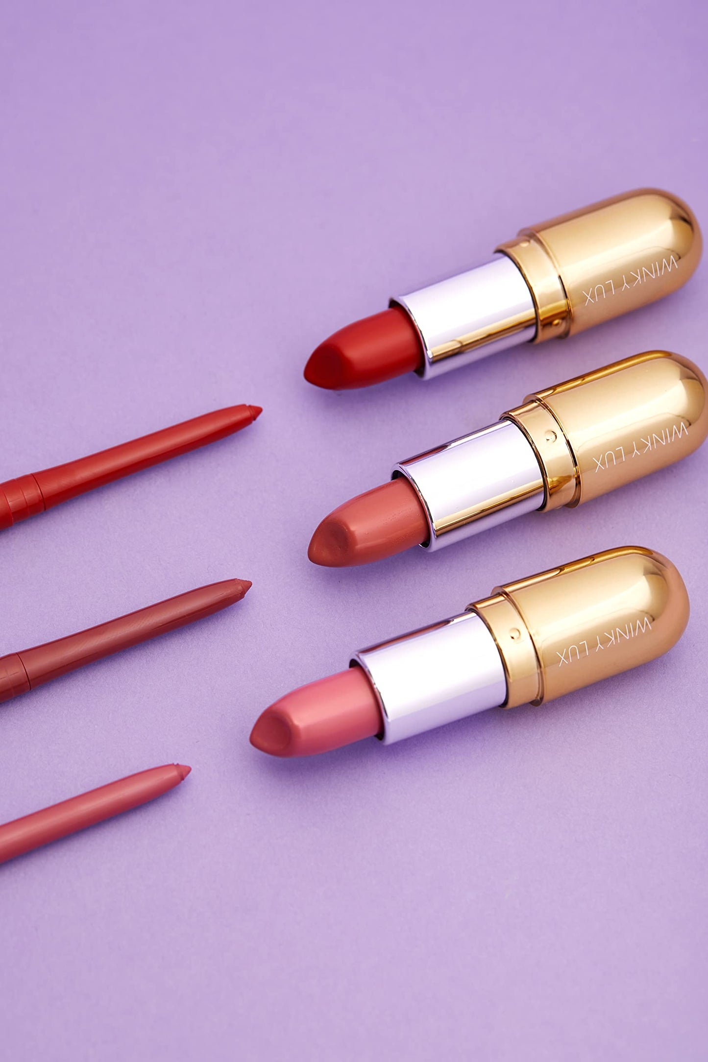 Winky Lux Dirty Love Demi Matte Lip Liner Pencil - Vibrant Red Lipliner, Waterproof Long Lasting Formula, Creamy Retractable Tip For Precision Beauty & Personal Care Winky Lux