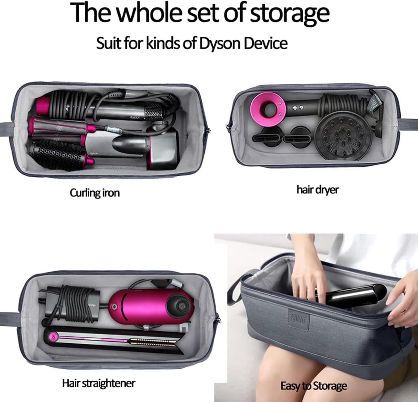 BUBM Travel Case Compatible with Dyson Airwrap Styler/Shark Flexstyle, Portable Carrying Case for Dyson Supersonic Hair Dryer, Shockproof Protection Beauty & Personal Care BUBM