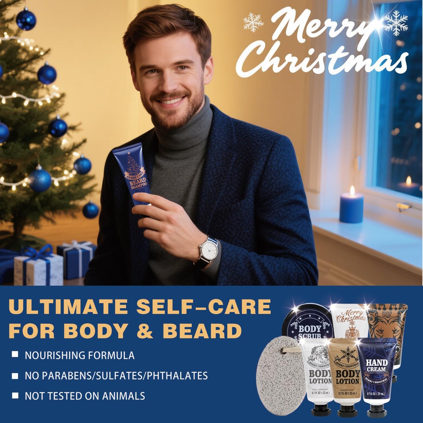 Advent Calendar 2025 for Adults, BODY & EARTH 24-Day Mens Advent Skincare Calendar 24PCS Beard Care Grooming Set, 2025 Beauty Countdown Calendar Beauty and Personal Care BODY & EARTH