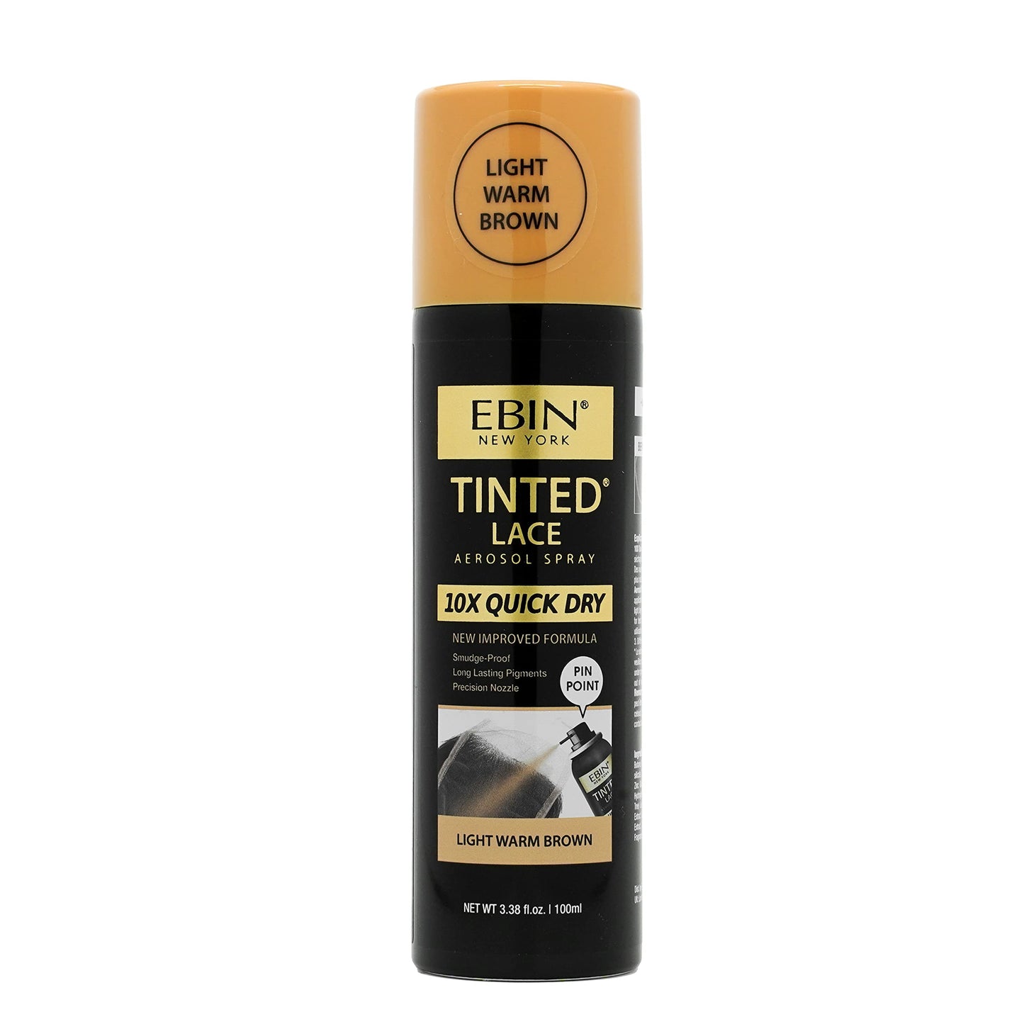 EBIN NEW YORK Tinted Lace Spray 3.38oz/ 100ml - Light Warm Brown | Quick Drying, Water Resistant, No Residue, Even Application, Matching Skin Tone Beauty & Personal Care EBIN NEW YORK