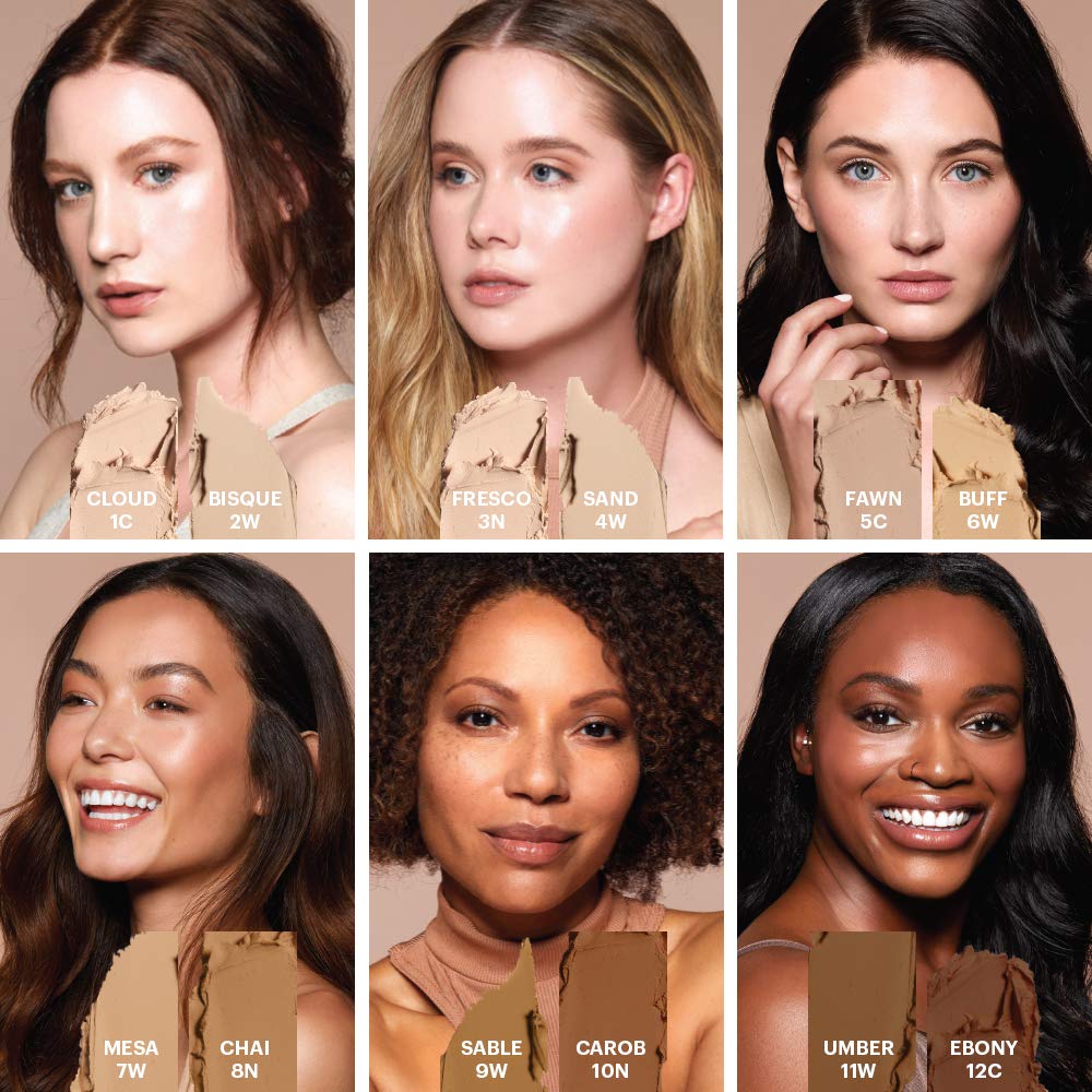 Glo Skin Beauty HD Mineral Foundation Stick - Concealer Makeup Infused with Hyaluronic Acid - Buildable Coverage, Contour & Highlighter (Mesa 7W) Beauty & Personal Care Glo Skin Beauty