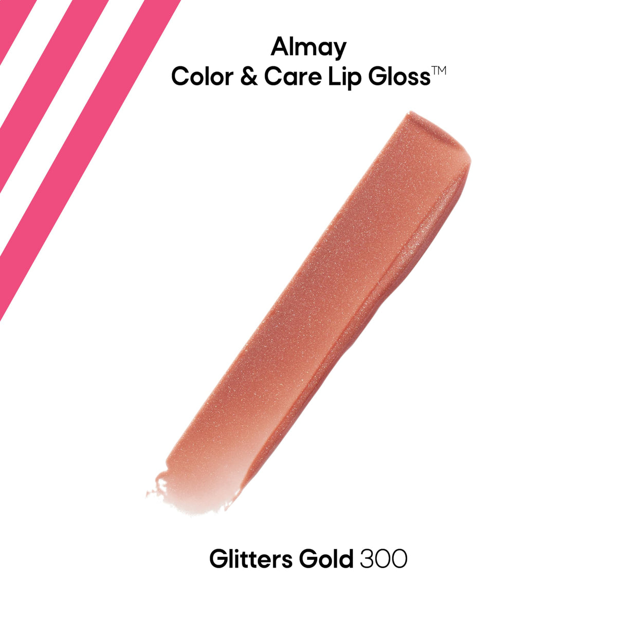 Almay Color & Care Hydrating Lip Gloss, Soft Natural Hues, Prebiotic Complex, Hyaluronic Filling-Sphere Technology, 300 Glitters Gold, 0.1 Fl Oz Beauty & Personal Care Almay