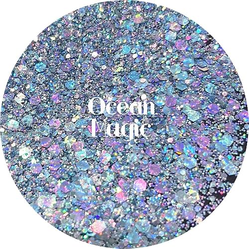 Blue Polyester Glitter | Craft Glitter | Glitter for Arts & Crafts | Tumblers | Cosmetics | Nails | Epoxy Resin Art | Slime | DIY | Body Glitter | 1 Beauty & Personal Care Glitter Heart Co.