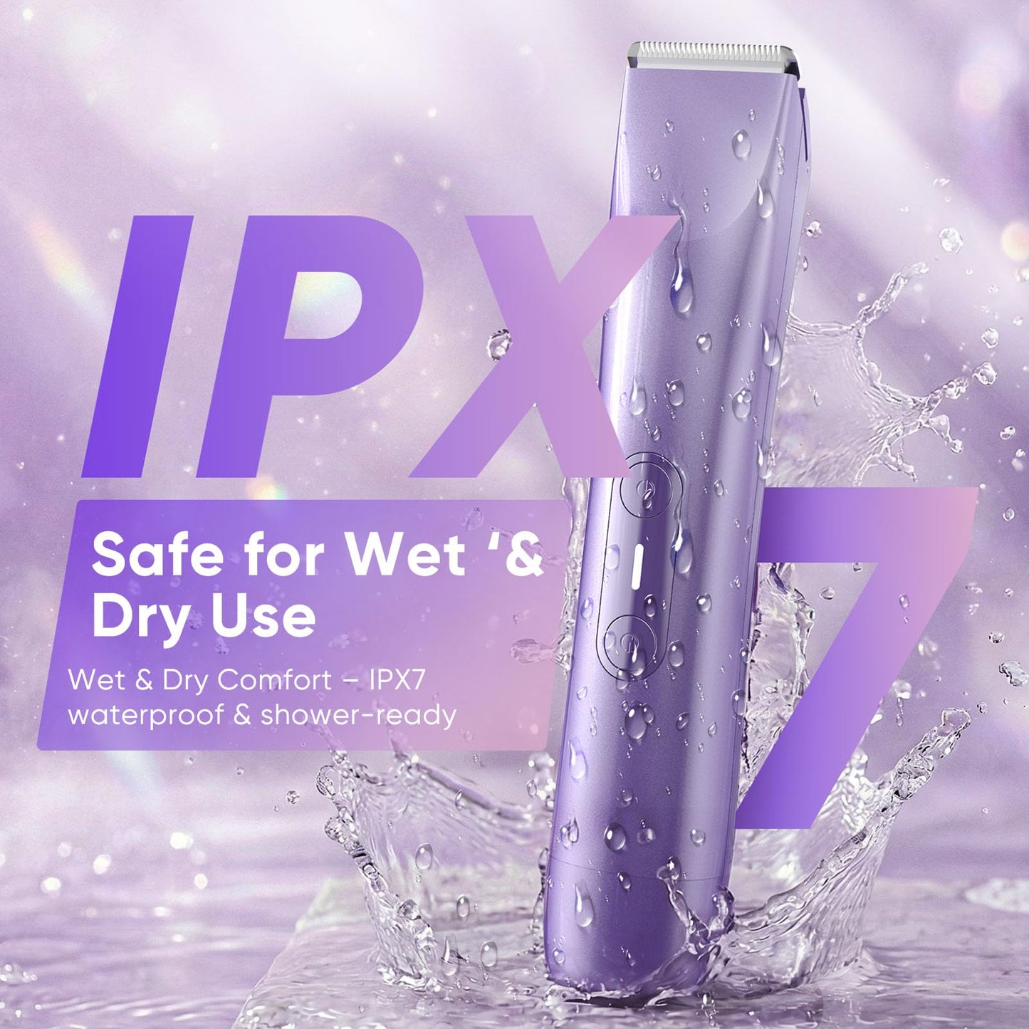 Bikini Trimmer for Women, 2 in 1 Dual Head Electric Razors, IPX7 Waterproof & Painless Shaver, Cordless Pubic Hair Trimmer for Leg Face Underarm Body Beauty and Personal Care RICAF
