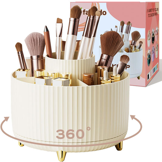 fanado 360° Rotate Makeup Brush Holder Organizer, Makeup Organizers Countertop, Makeup organization and Skincare Storage for Vanity, Desktop, Bathroom Beauty and Personal Care fanado Default Title
