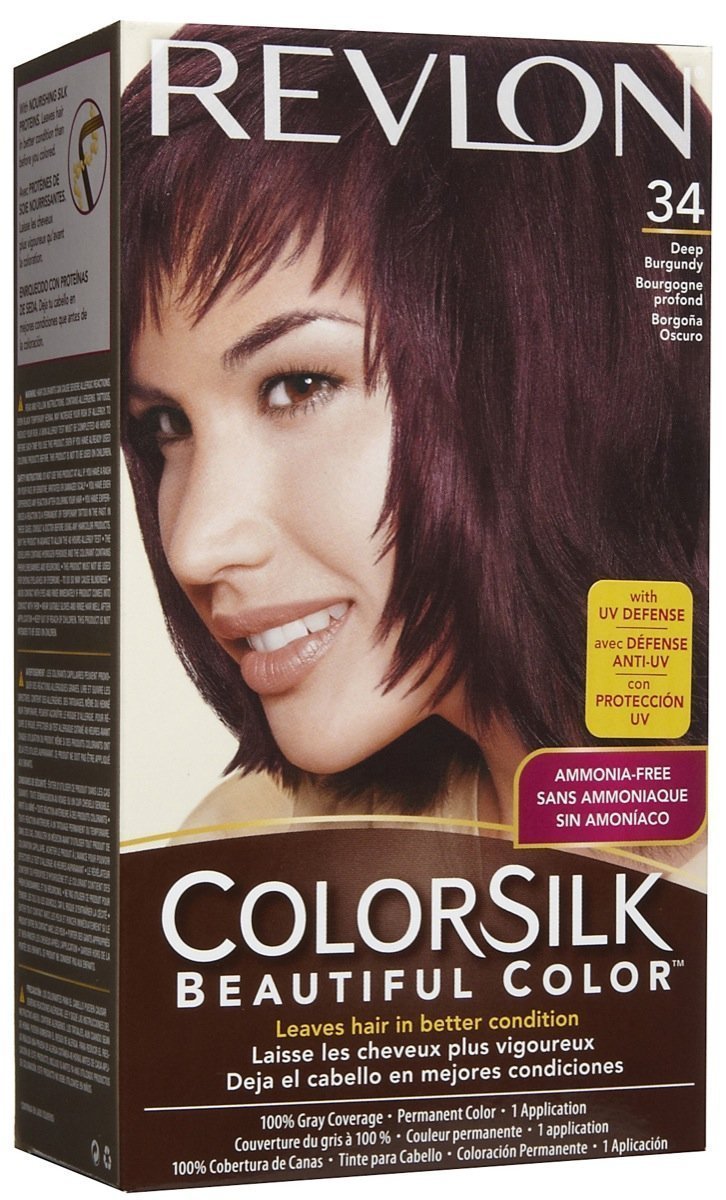 Revlon ColorSilk Hair Color 34 Deep Burgundy 1 Each Beauty & Personal Care REVLON