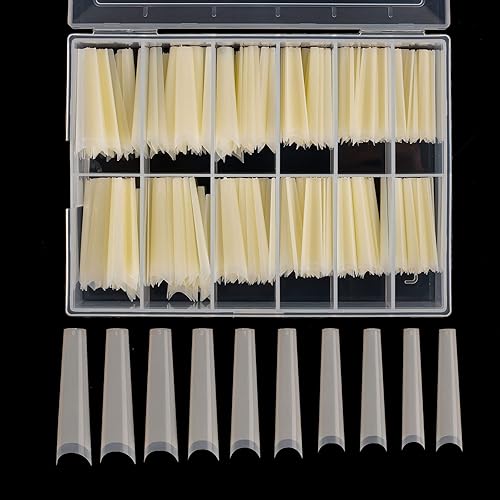 Tapered Extra Long Nail Tips, Ballerina Natural Acrylic Fake Nail Tips, Press On Nail False Nails with Box for Nail Salons and DIY Nail Art, 240PCS Beauty & Personal Care Defuber