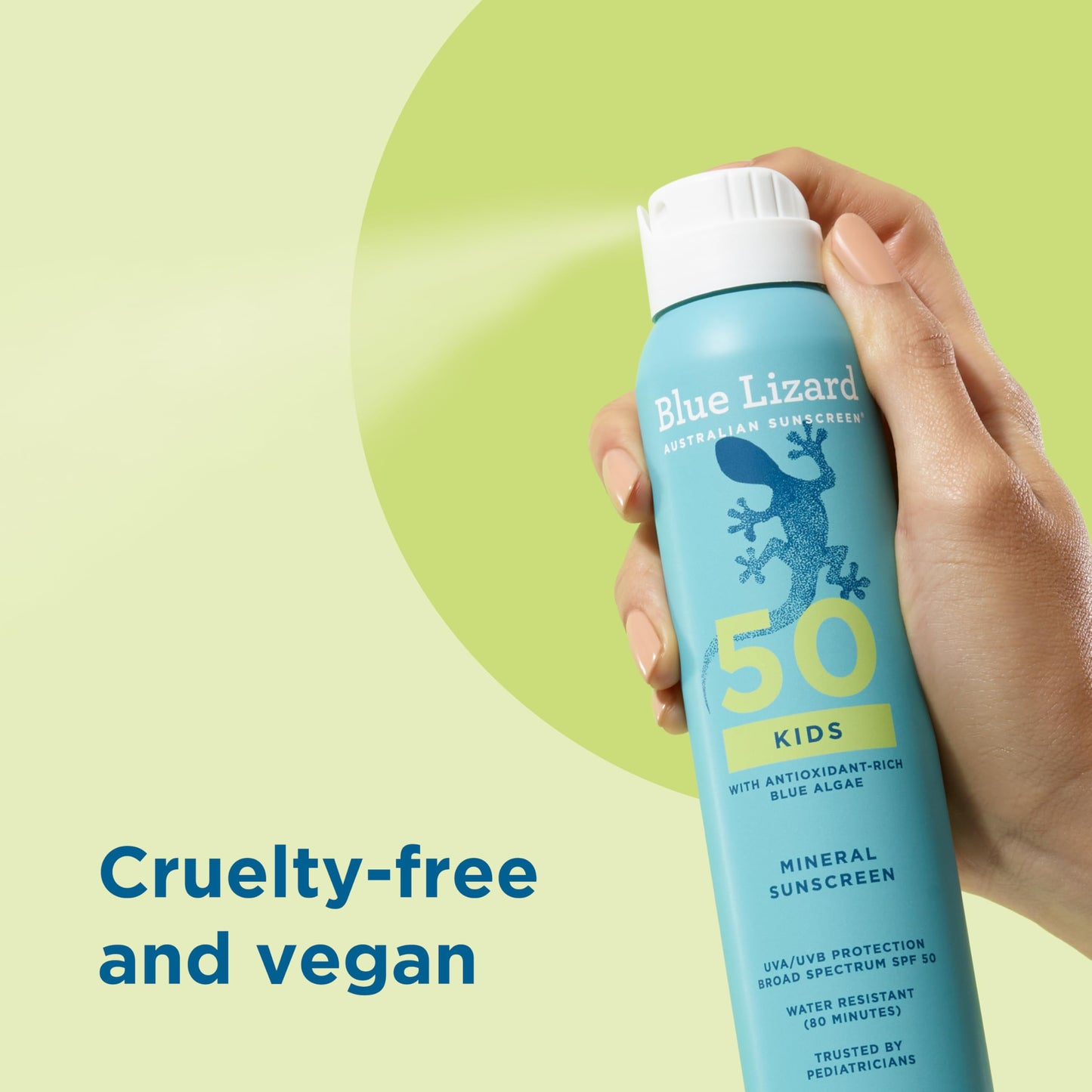 Blue Lizard Kids Mineral Sunscreen Spray SPF 50+, Brand, Broad-Spectrum UVA/UVB Protection, Water-Resistant, Zinc Oxide Formula, 5 fl oz Beauty & Personal Care BLUE LIZARD