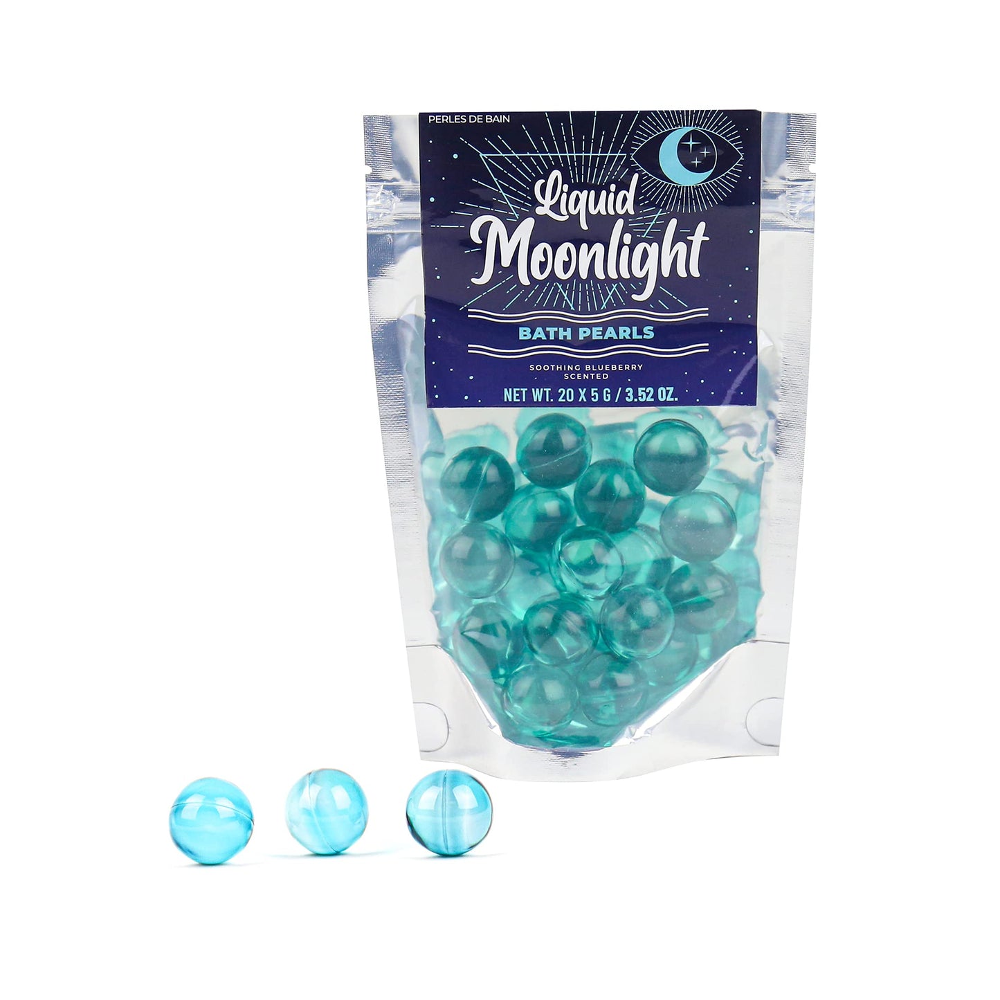 Gift Republic Liquid Spirit Moonlight Bath Pearls 20-Pack Soothing Blueberry Scent Beauty and Personal Care Gift Republic