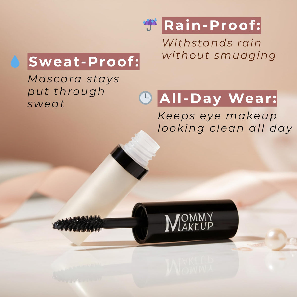 Lash Shield Waterproofing Top Coat for Mascara & Brows - Sweatproof, Tear-proof, Waterproof, Smudge-proof Mascara Fixer - Long Lasting Clear Eyelash Beauty & Personal Care Mommy Makeup
