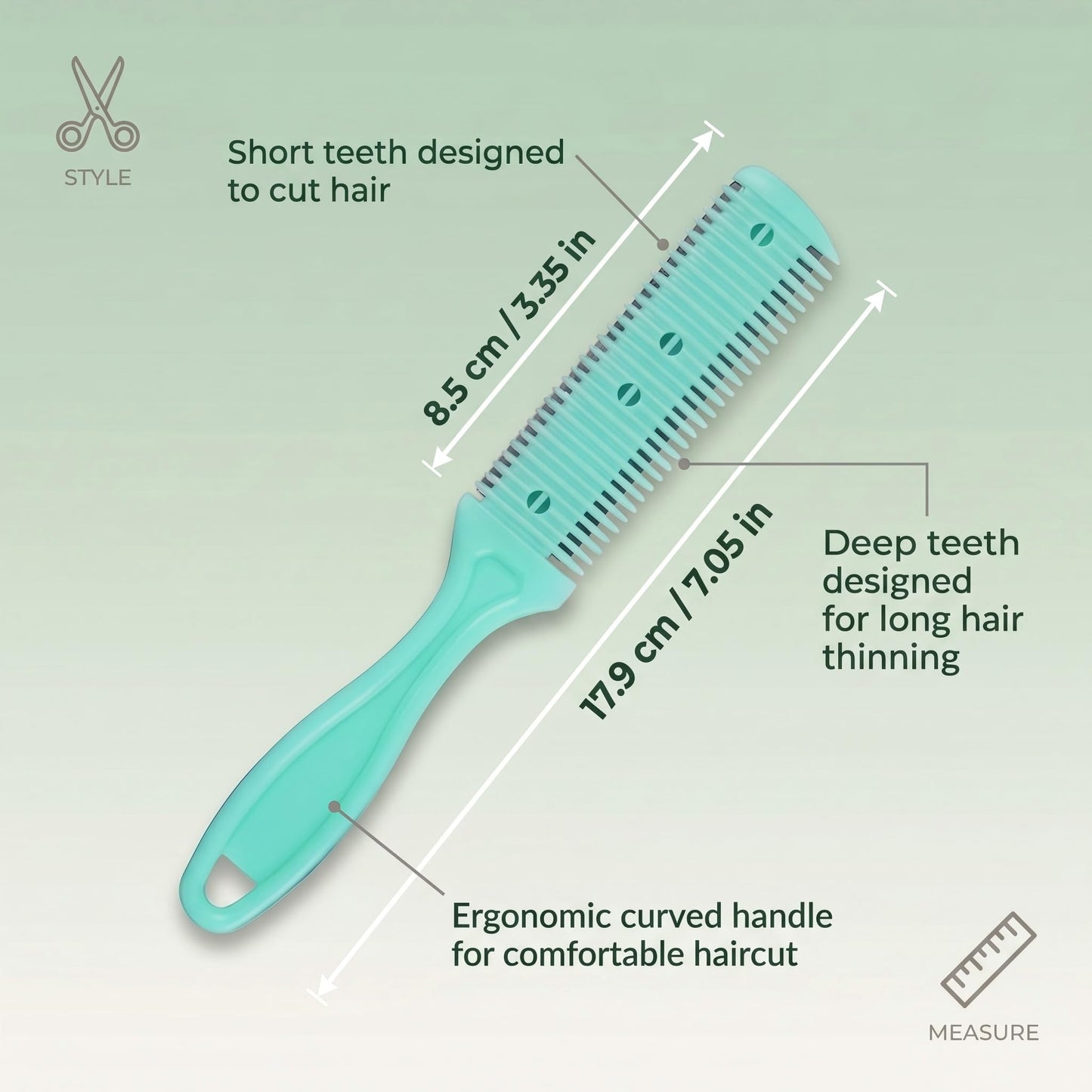Portable Green Split End Trimmer Comb - Dual Side Hair Razor for Instant Frizz Fix, Home & Pet Grooming, Fabric Pilling/Lint Removal, Salon Styling Beauty and Personal Care Eatbuy