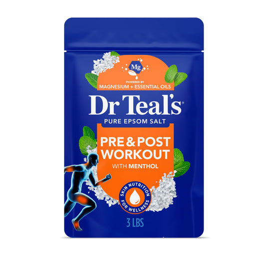 Dr Teal's Epsom Salt Magnesium Soak, Pre & Post Workout with Menthol & Essential Oils, 3 lbs Beauty and Personal Care Dr Teal's