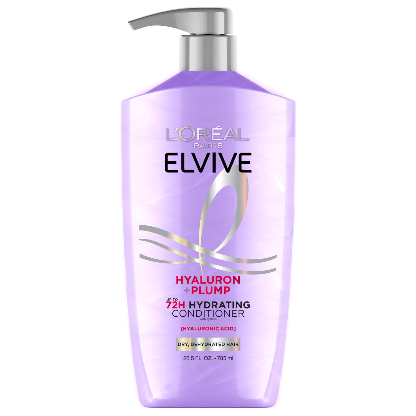 L'Oreal Paris Elvive Hyaluron Plump Hydrating Conditioner for Dehydrated, Dry Hair Infused with Hyaluronic Acid Care Complex, Paraben-Free, 26.5 Fl Oz Beauty & Personal Care L'Oreal Paris