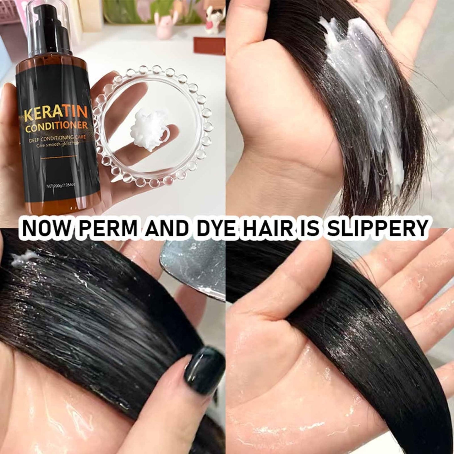 Keratin Shampoo and Conditioner Set,Deep Cleansing Repairs Keratin Hair Mask Deep Conditioner, Anti Frizz, Thinning Hair Formula,Collagen Enriched Beauty & Personal Care MeiPlumLai
