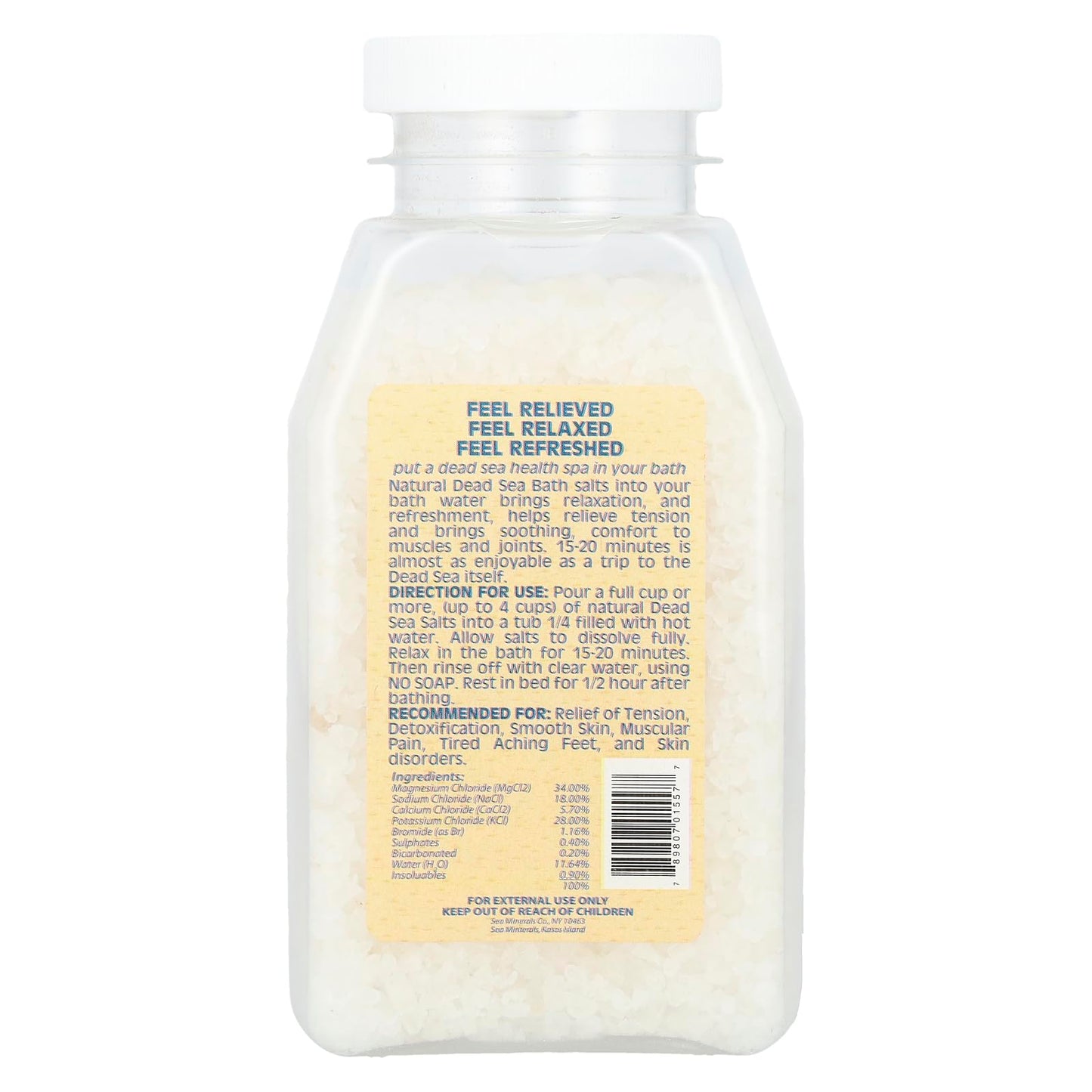 Sea Minerals Bath Salt From The Dead Sea, 16 Oz Beauty & Personal Care Sea Minerals