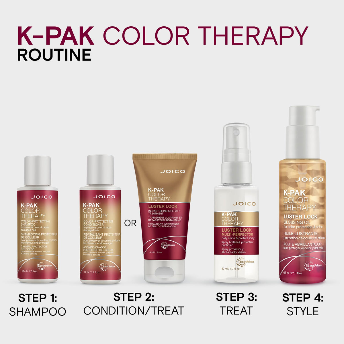 K-PAK Color Therapy Luster Lock Multi-Perfector Daily Shine & Protect Spray | For Color-Treated Hair | Instantly Detangle | Control Frizz | Boost Beauty & Personal Care Joico